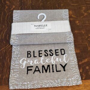 NWT "Blessed Grateful Family" 13x72 Kitchen & Table Runner